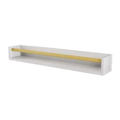 Kids Storage Rail Bookshelf - White & Natural