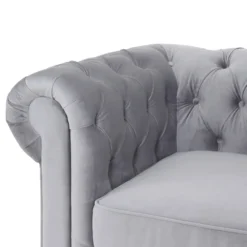 Chesterfield Velvet Armchair - Silver -Furniture Series 13302342 1374961771221857