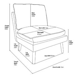 Pippa Pillow Accent Chair - Blue -Furniture Series 13514417 5275014368835176