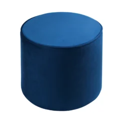 Pippa Round Pouffe - Blue -Furniture Series 13514425 8524964604141120