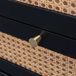 Kubu Rattan 2 Drawer Side Table - Black -Furniture Series 13633731 1164974471828717