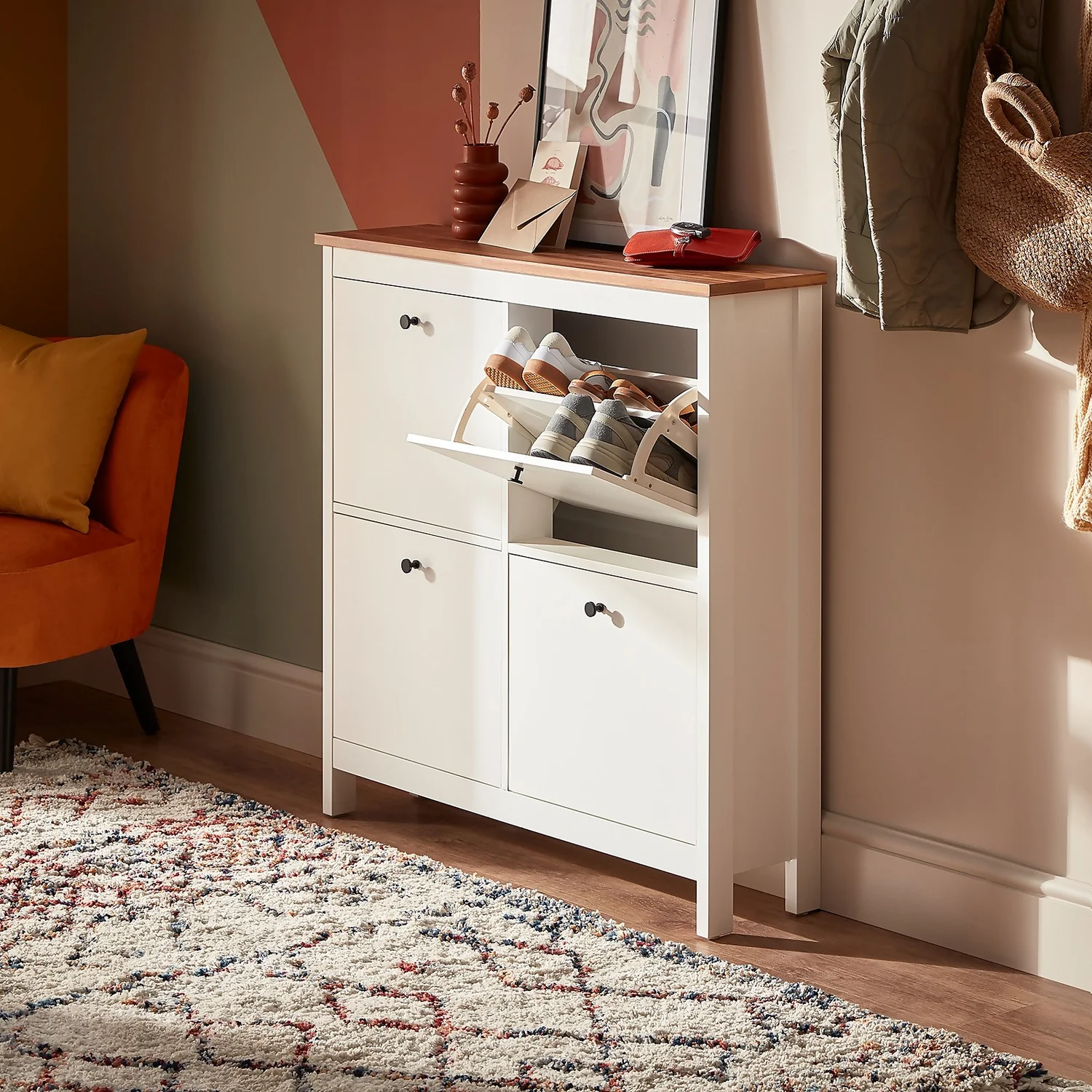 Ren Hallway Shoe Store - White 2 Ren Hallway Shoe Store - White - Image 2