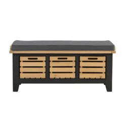 Ashstead Storage Bench - Oak & Charcoal -Furniture Series 13642204 6064953455681931