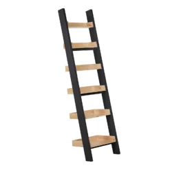 Furniture Series 25 Ashstead Ladder Shelf - Oak & Charcoal