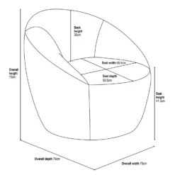 Bernie Boucle Chunky Tub Chair - Cream -Furniture Series 13644159 4745014368948267