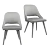 Oliver Upholstered Dining Chairs - Set Of 2 - Grey