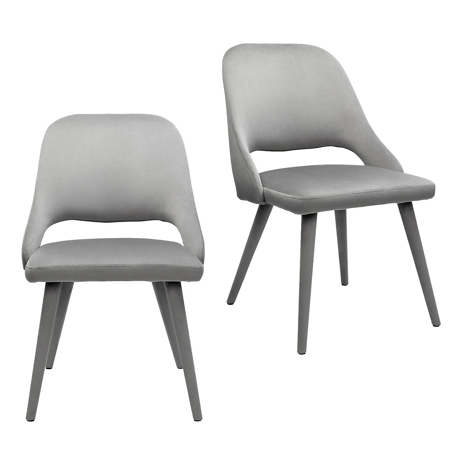 Oliver Upholstered Dining Chairs - Set Of 2 - Grey 1 Oliver Upholstered Dining Chairs - Set Of 2 - Grey