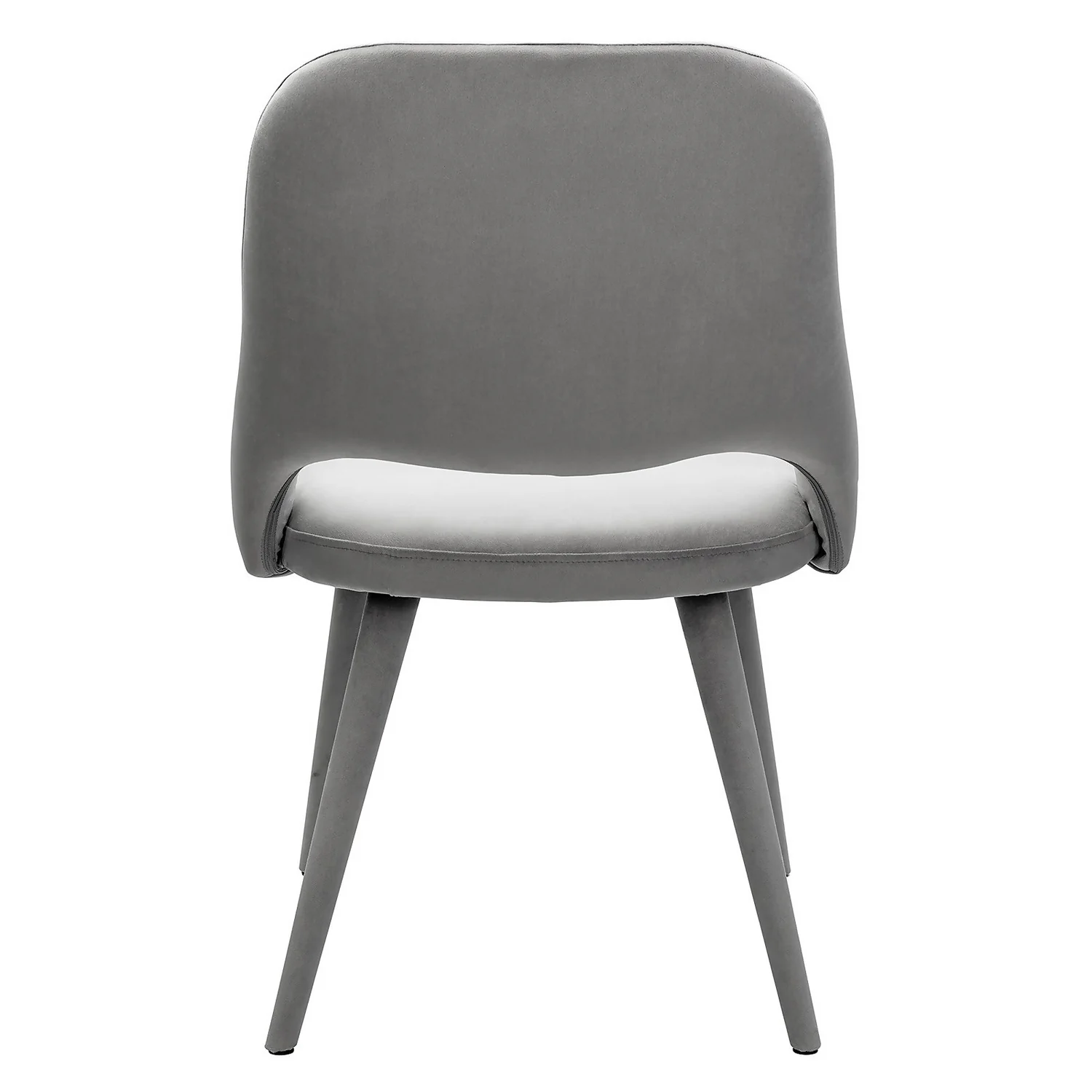 Oliver Upholstered Dining Chairs - Set Of 2 - Grey 4 Oliver Upholstered Dining Chairs - Set Of 2 - Grey - Image 4
