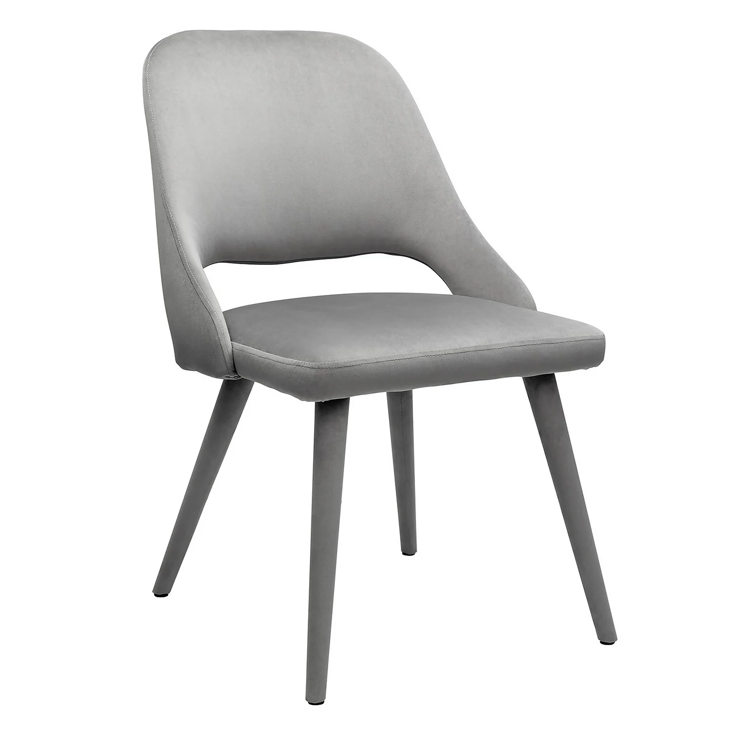 Oliver Upholstered Dining Chairs - Set Of 2 - Grey 2 Oliver Upholstered Dining Chairs - Set Of 2 - Grey - Image 2