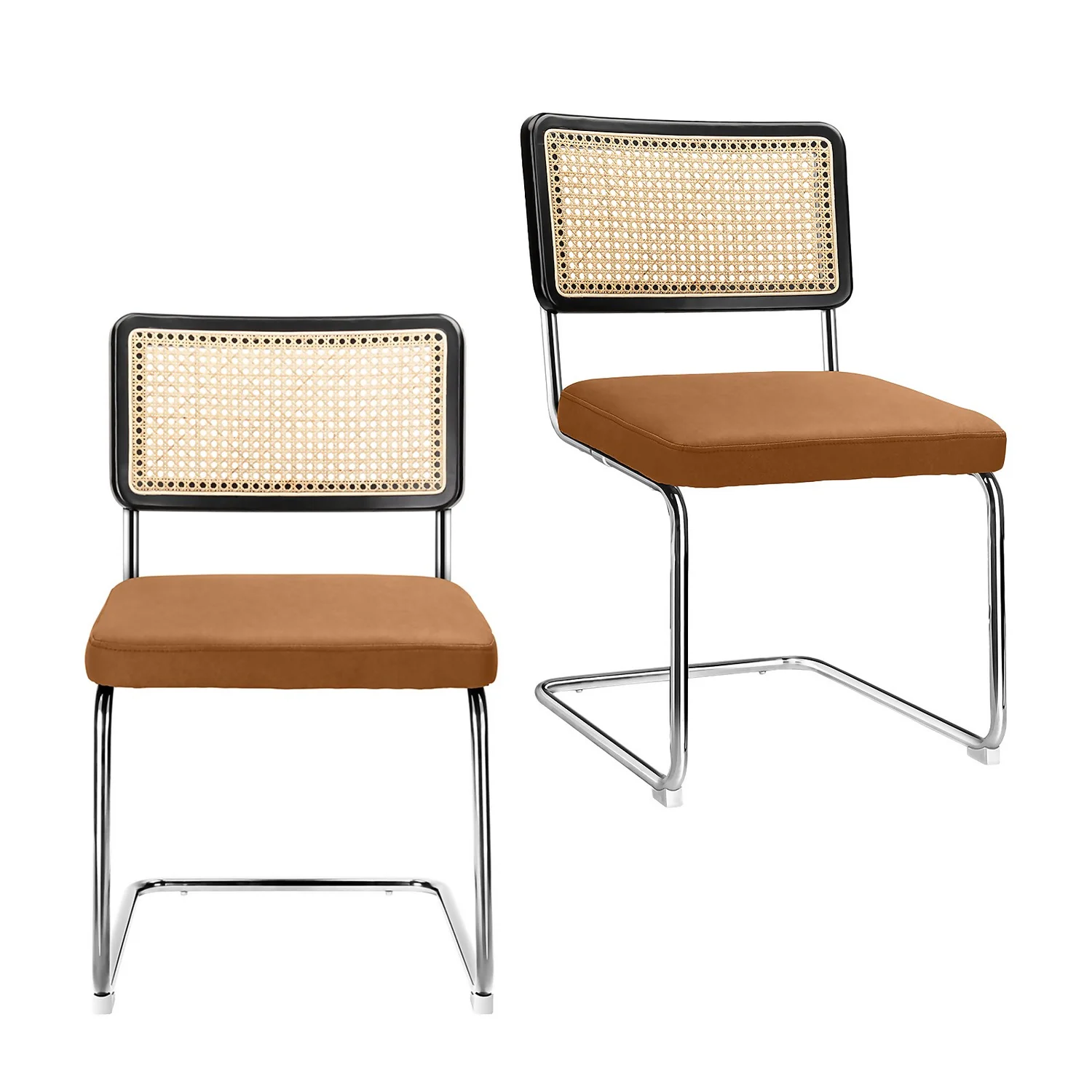 Rory Rattan Back Dining Chair - Set Of 2 - Tan 1 Rory Rattan Back Dining Chair - Set Of 2 - Tan