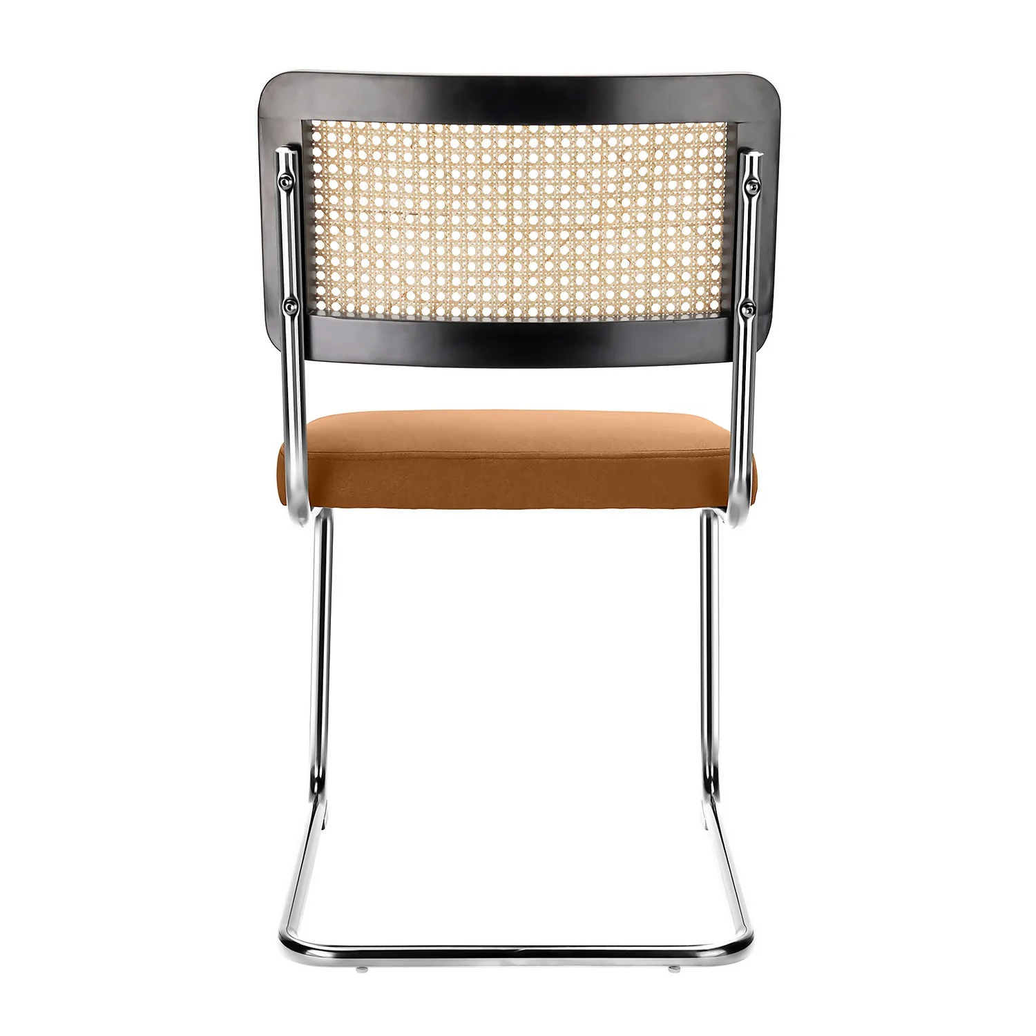 Rory Rattan Back Dining Chair - Set Of 2 - Tan 4 Rory Rattan Back Dining Chair - Set Of 2 - Tan - Image 4