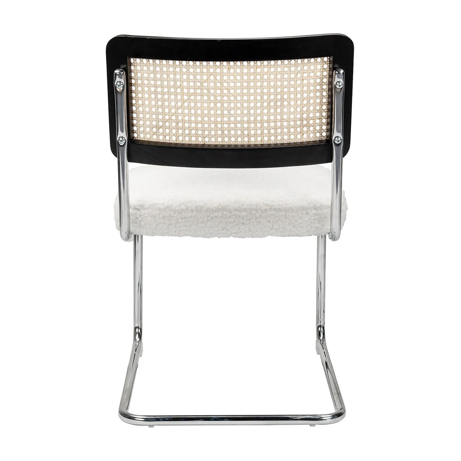 Rory Rattan Back Dining Chair - Set Of 2 - Cream 4 Rory Rattan Back Dining Chair - Set Of 2 - Cream - Image 4