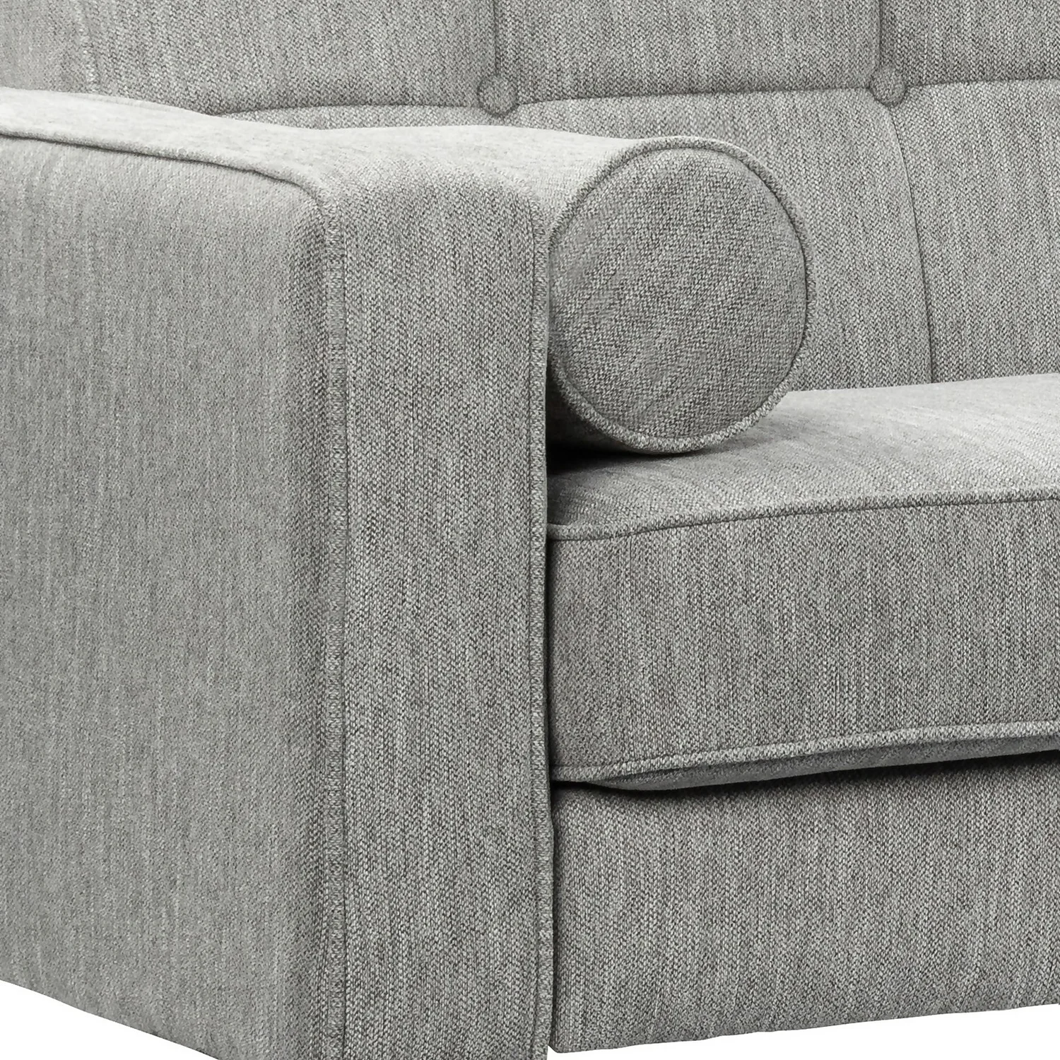 Draper Woven Fabric 3 Seater Sofa In A Box - Grey 5 Draper Woven Fabric 3 Seater Sofa In A Box - Grey - Image 5