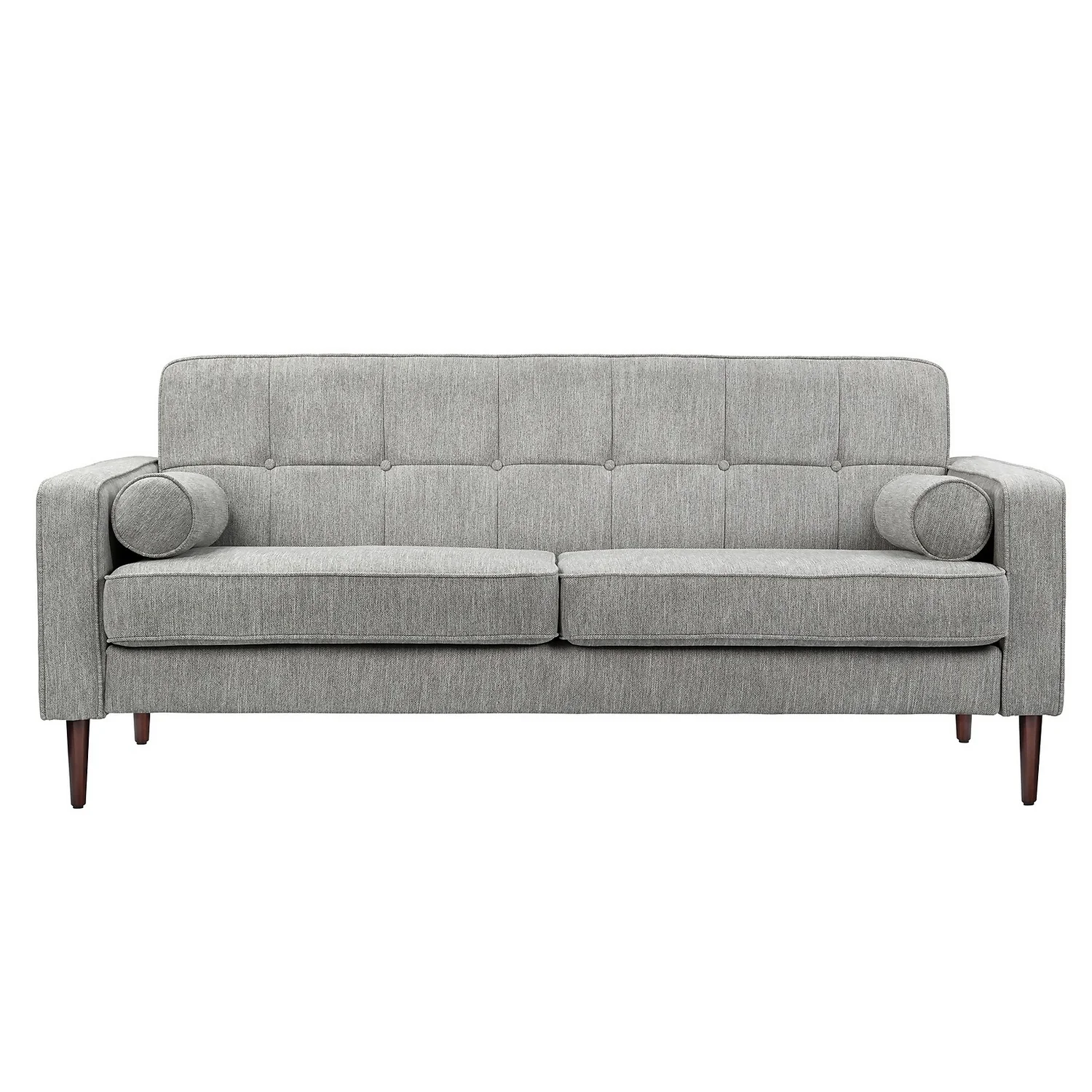 Draper Woven Fabric 3 Seater Sofa In A Box - Grey 2 Draper Woven Fabric 3 Seater Sofa In A Box - Grey - Image 2