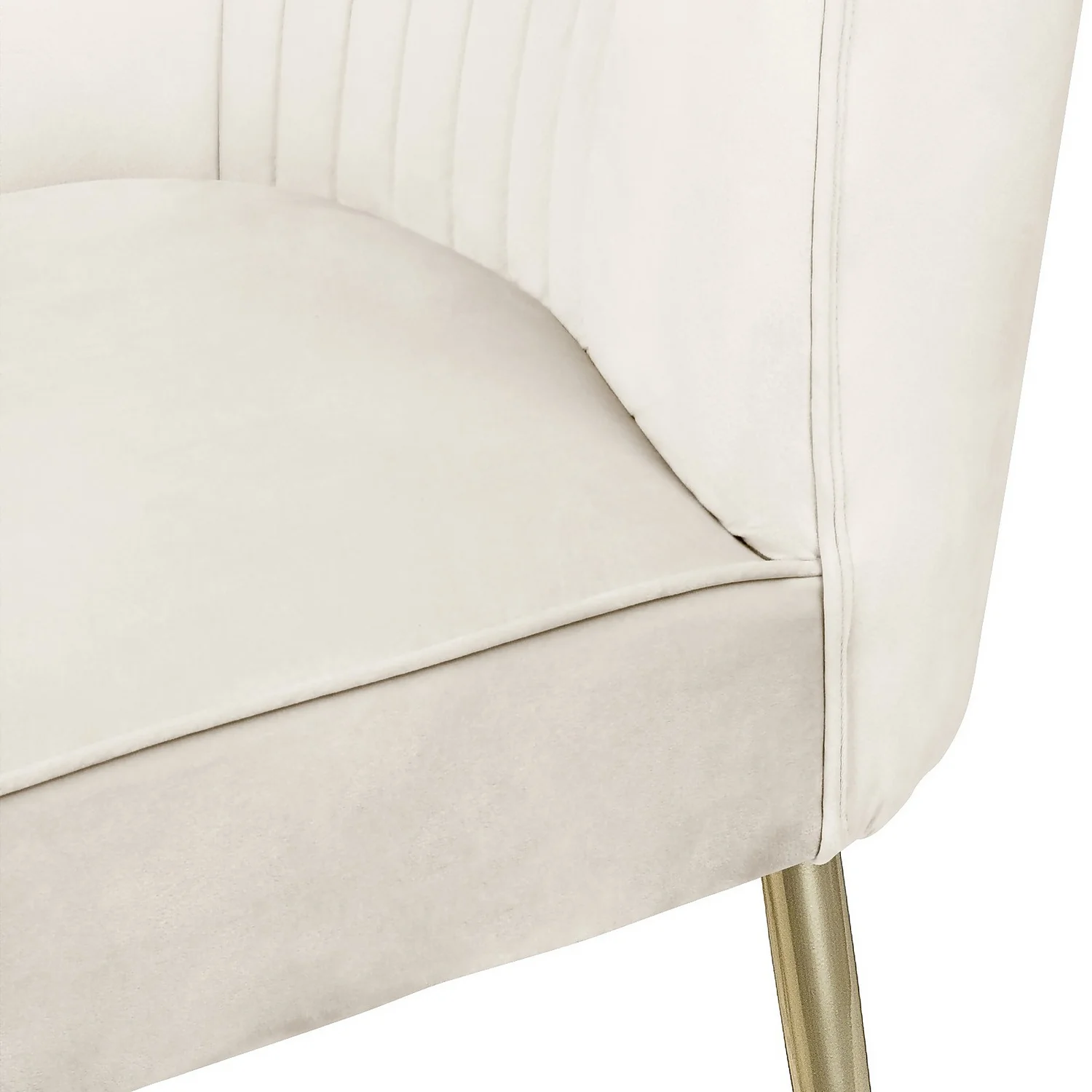 Gigi Velvet Chaise Longue - Cream 6 Gigi Velvet Chaise Longue - Cream - Image 6