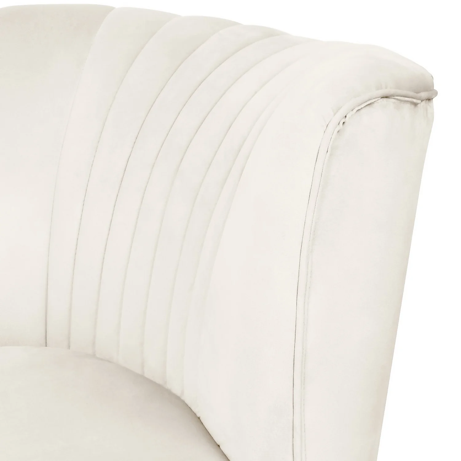 Gigi Velvet Chaise Longue - Cream 5 Gigi Velvet Chaise Longue - Cream - Image 5