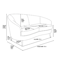 Lucie Asymmetric 2 Seater Sofa - Boucle -Furniture Series 13863934 4925020302200835