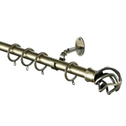 Extendable Curtain Pole With Cage Ball Finial - Brass -Furniture Series 13909289 1494987948214631