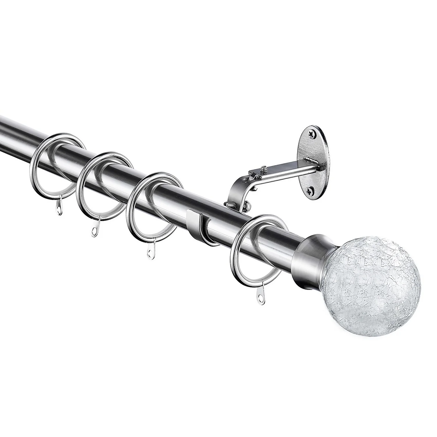 Extendable Curtain Pole With Stud Finial - Steel 25/28mm 4 Extendable Curtain Pole With Stud Finial - Steel 25/28mm - Image 4