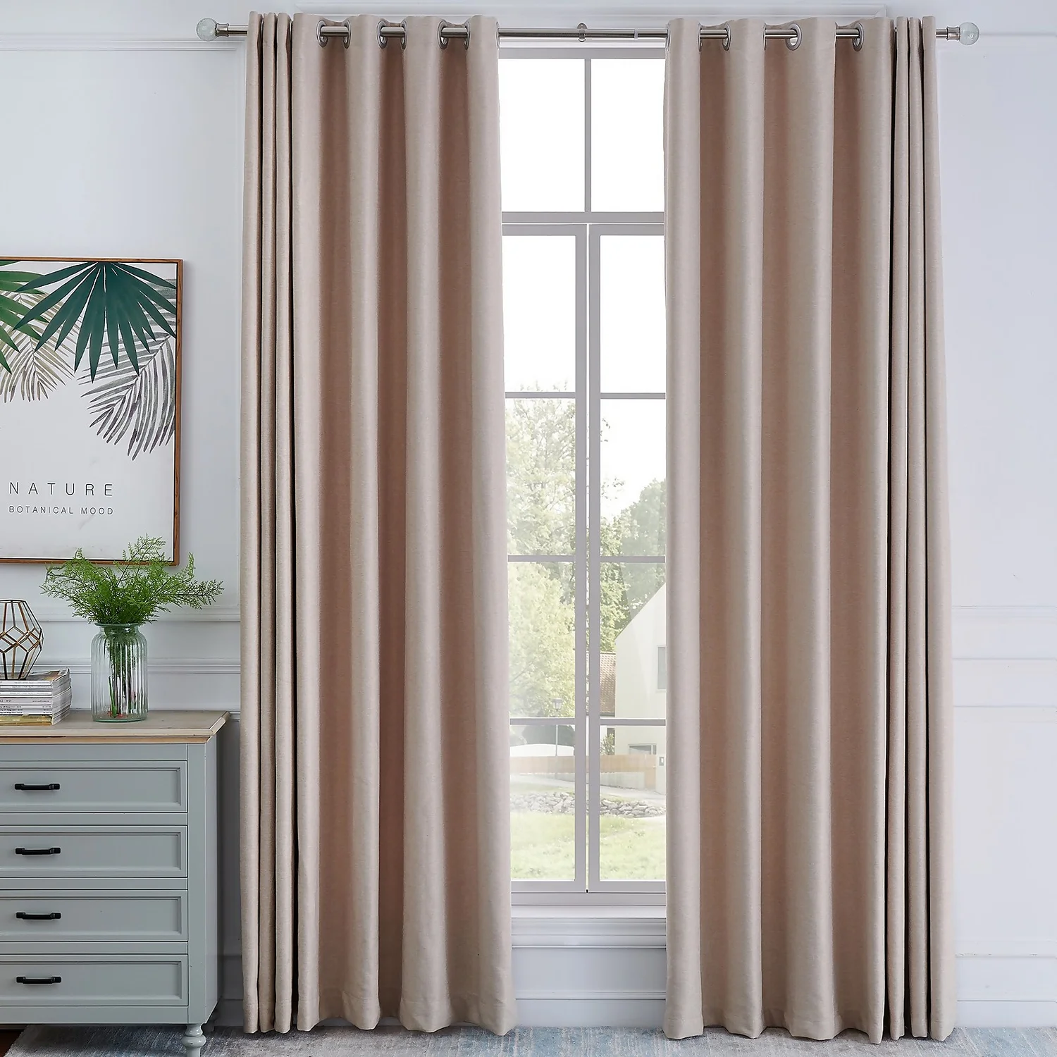 Extendable Curtain Pole With Stud Finial - Steel 25/28mm 3 Extendable Curtain Pole With Stud Finial - Steel 25/28mm - Image 3