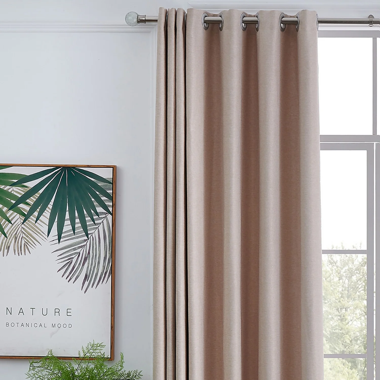 Extendable Curtain Pole With Stud Finial - Steel 25/28mm 2 Extendable Curtain Pole With Stud Finial - Steel 25/28mm - Image 2