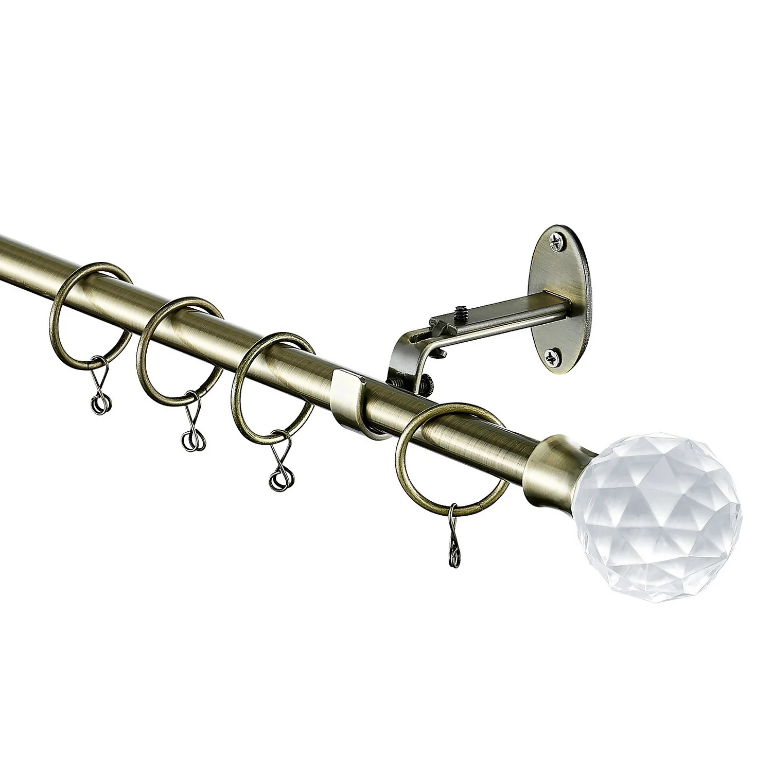 Extendable Curtain Pole With Stud Finial - Steel 16/19mm 4 Extendable Curtain Pole With Stud Finial - Steel 16/19mm - Image 4