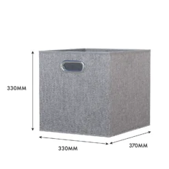 Clever Cube Fabric Insert - Set Of 2 - Woven Silver -Furniture Series 13911399 1694981913376663