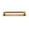 Knurled Brass Bar Handle And Backplate