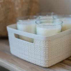 Curver Jute Small Recycled Storage Basket - 5L White 9 Curver Jute Small Recycled Storage Basket - 5L White -Furniture Series 13965909 9394995188077128