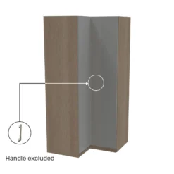 House Beautiful Honest Corner Wardrobe, Oak Effect Carcass - Gloss Grey Slab Doors (W) 1053mm X (H) 2196mm 6 House Beautiful Honest Corner Wardrobe, Oak Effect Carcass - Gloss Grey Slab Doors (W) 1053mm X (H) 2196mm -Furniture Series 13999760 6685012795578731