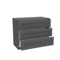 House Beautiful Realm Wide Chest Of Drawers - Carbon Grey Shaker (W) 900mm X (H) 756mm -Furniture Series 13999808 4945011811670933