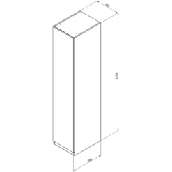 House Beautiful Honest Single Wardrobe, White Carcass - Gloss White Slab Door (W) 450mm X (H) 2196mm -Furniture Series 13999832 3695005572766431