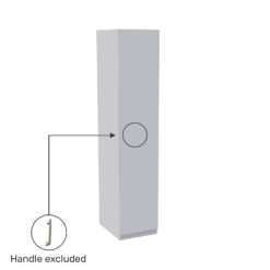 House Beautiful Honest Single Wardrobe, White Carcass - Gloss White Slab Door (W) 450mm X (H) 2196mm -Furniture Series 13999832 6515005572697461