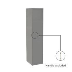 House Beautiful Honest Fitted Look Single Wardrobe, White Carcass - Gloss Grey Slab Door (W) 490mm X (H) 2226mm 6 House Beautiful Honest Fitted Look Single Wardrobe, White Carcass - Gloss Grey Slab Door (W) 490mm X (H) 2226mm -Furniture Series 13999873 7025005576722228