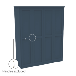 House Beautiful Realm Fitted Look Quad Wardrobe, White Carcass - Navy Blue Shaker Doors (W) 1901mm X (H) 2256mm 7 House Beautiful Realm Fitted Look Quad Wardrobe, White Carcass - Navy Blue Shaker Doors (W) 1901mm X (H) 2256mm -Furniture Series 13999893 1905005586269035