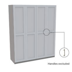 House Beautiful Realm Quad Wardrobe, Grey Carcass - White Shaker Doors (W) 1800mm X (H) 2196mm 5 House Beautiful Realm Quad Wardrobe, Grey Carcass - White Shaker Doors (W) 1800mm X (H) 2196mm -Furniture Series 13999940 1535007398772909