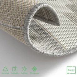 Recycled Diamond Rug - Grey - 160x230cm 9 Recycled Diamond Rug - Grey - 160x230cm -Furniture Series 14015895 2125006088861078