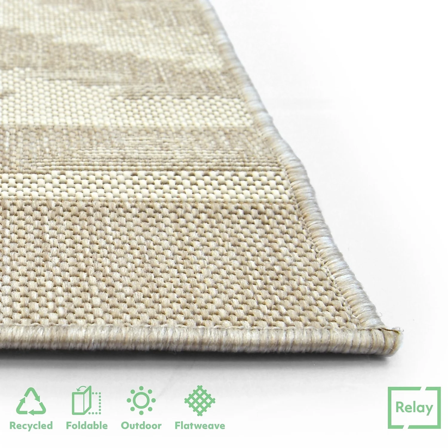 Recycled Diamond Rug - Natural - 120x170cm 4 Recycled Diamond Rug - Natural - 120x170cm - Image 4