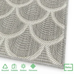 Relay Recycled Indoor/Outdoor Rug - Grey - 200x290cm -Furniture Series 14015914 2145006089698561