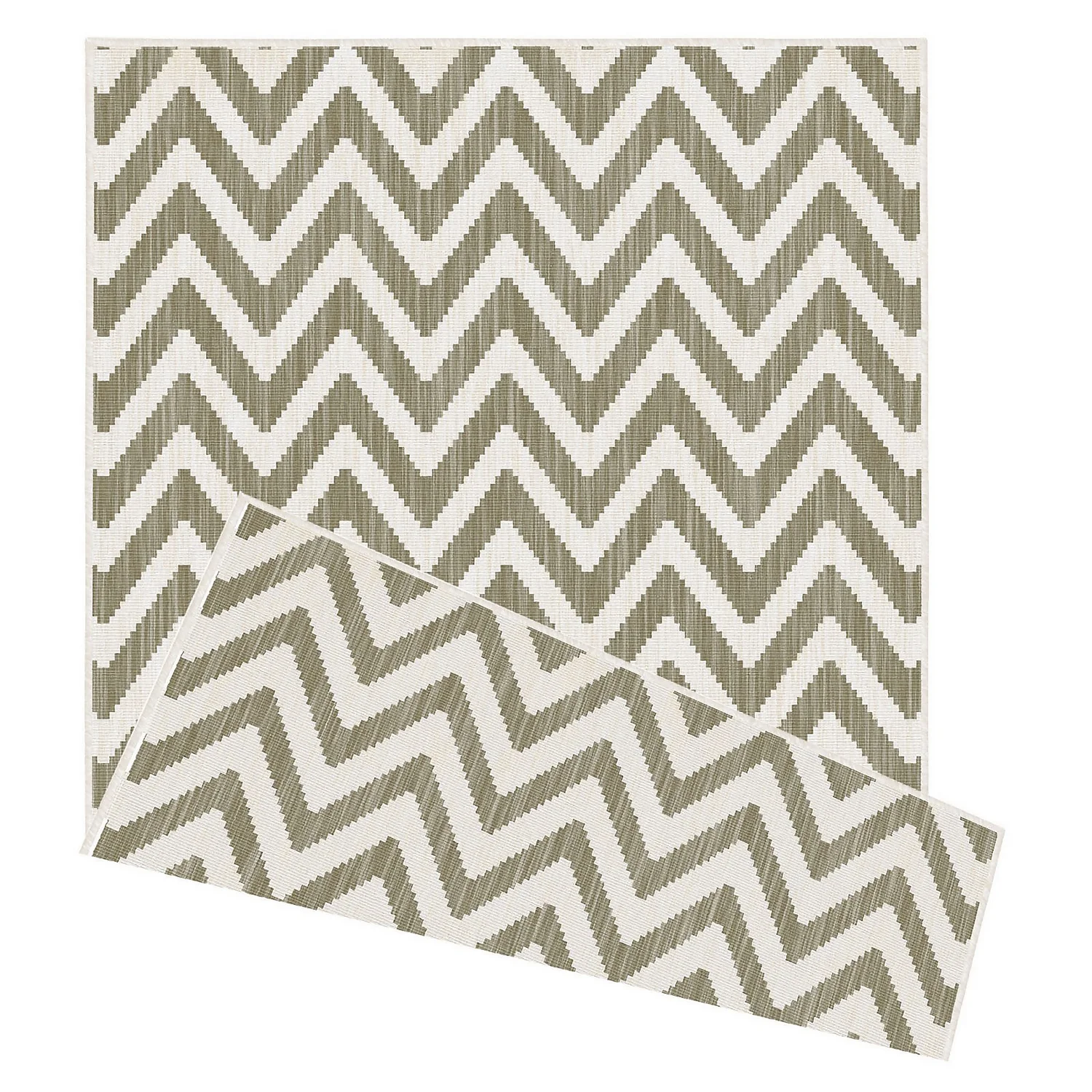 Duo Weave Indoor/Outdoor Rug - Chevrons Natural - 160x230cm 1 Duo Weave Indoor/Outdoor Rug - Chevrons Natural - 160x230cm