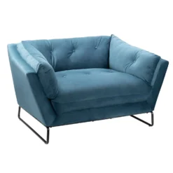 Furniture Series 11 The Snuggler Button Chair - Aegean Blue