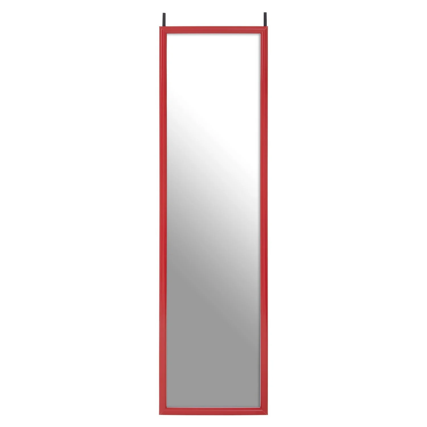 Over Door Hanging Mirror - Red - 33.5x124cm 1 Over Door Hanging Mirror - Red - 33.5x124cm