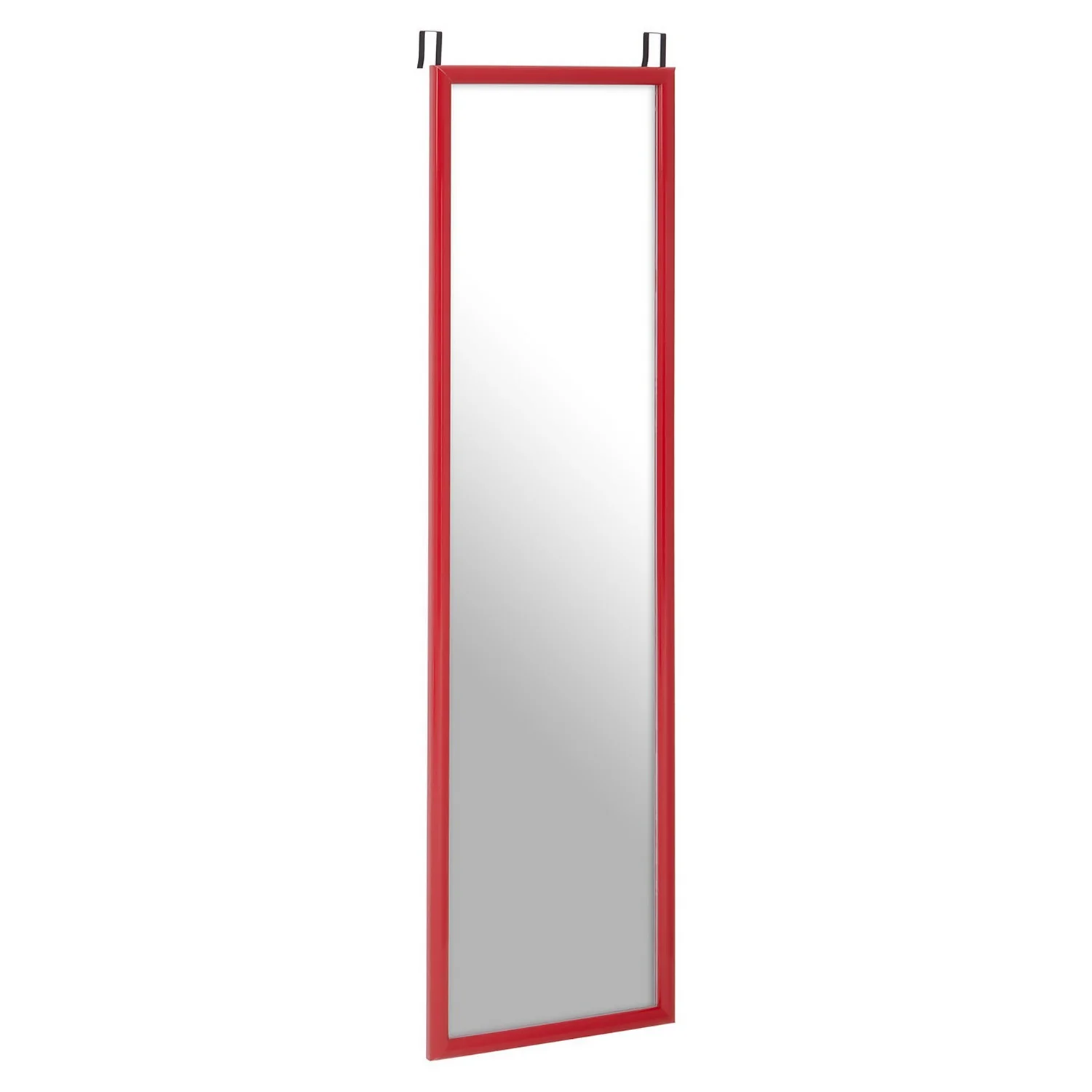 Over Door Hanging Mirror - Red - 33.5x124cm 2 Over Door Hanging Mirror - Red - 33.5x124cm - Image 2
