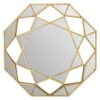 Marcia Faceted Octagonal Wall Mirror - Gold - 81cm