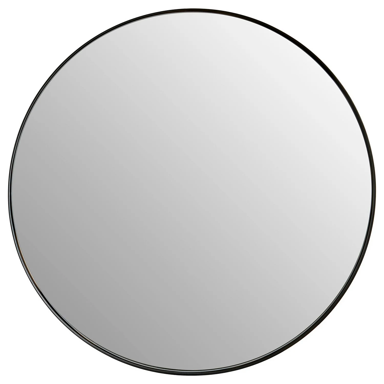 Cindy Large Round Wall Mirror - Matt Black - 70cm 1 Cindy Large Round Wall Mirror - Matt Black - 70cm