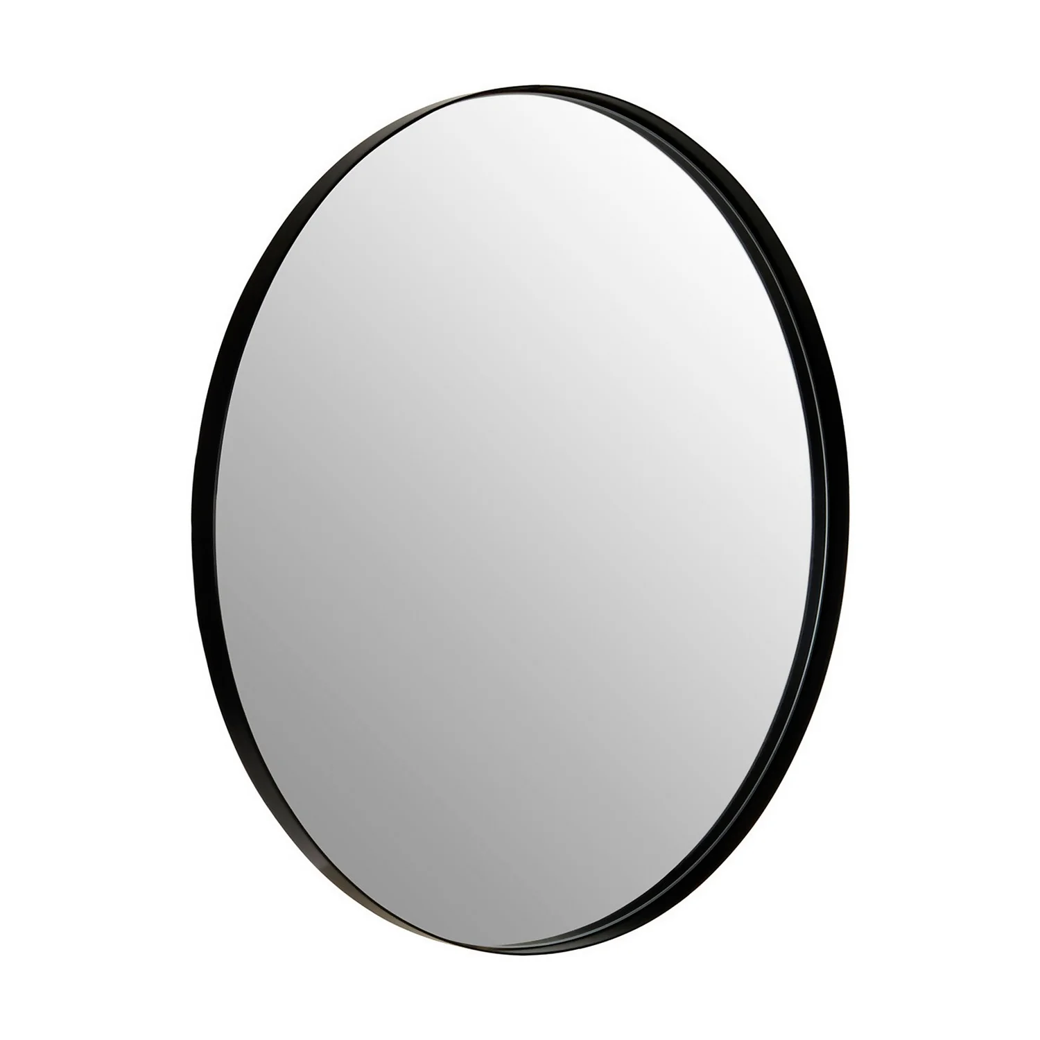Cindy Large Round Wall Mirror - Matt Black - 70cm 2 Cindy Large Round Wall Mirror - Matt Black - 70cm - Image 2
