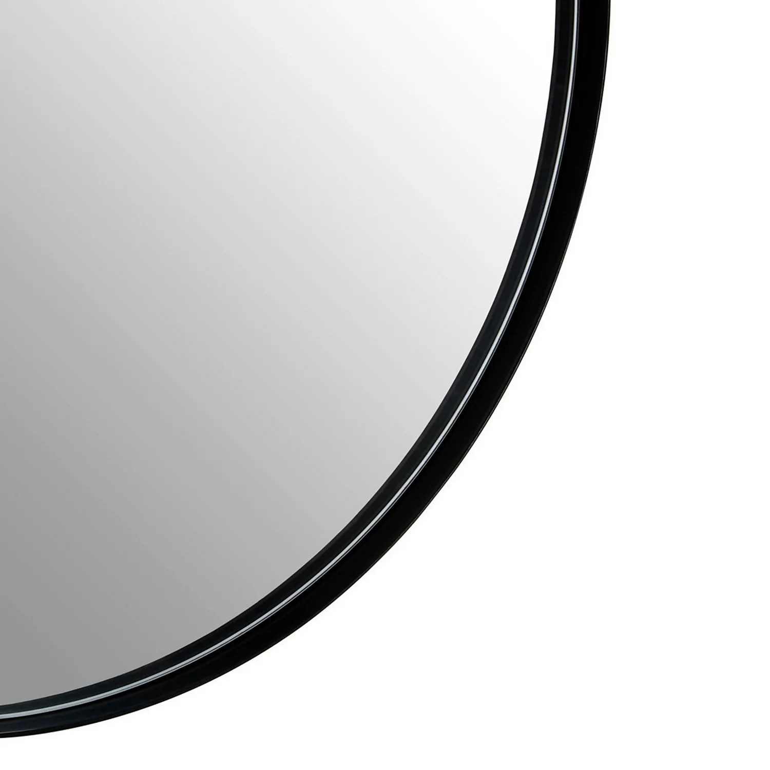 Cindy Large Round Wall Mirror - Matt Black - 70cm 4 Cindy Large Round Wall Mirror - Matt Black - 70cm - Image 4