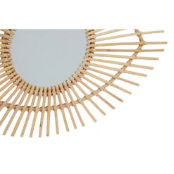 Mataram Eye Shape Rattan Wall Mirror- Natural - 83x56cm 7 Mataram Eye Shape Rattan Wall Mirror- Natural - 83x56cm -Furniture Series 14820945 8655058974831217