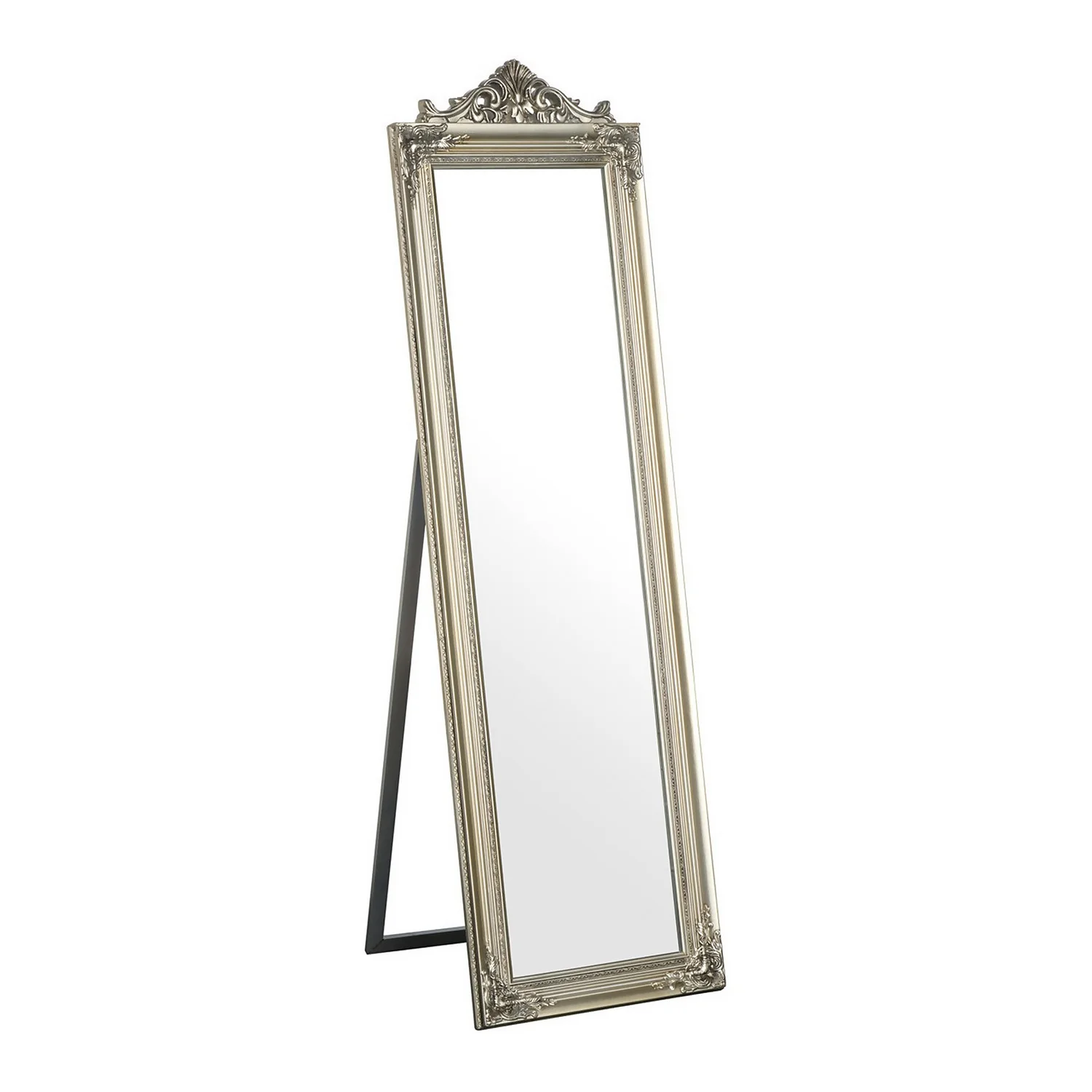 Boudoir Floor Standing Mirror - Silver- 50x170cm 1 Boudoir Floor Standing Mirror - Silver- 50x170cm