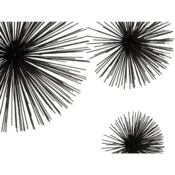 Mirano Set Of 3 Black Starburst Wall Art -Furniture Series 14821000 3345057937545703